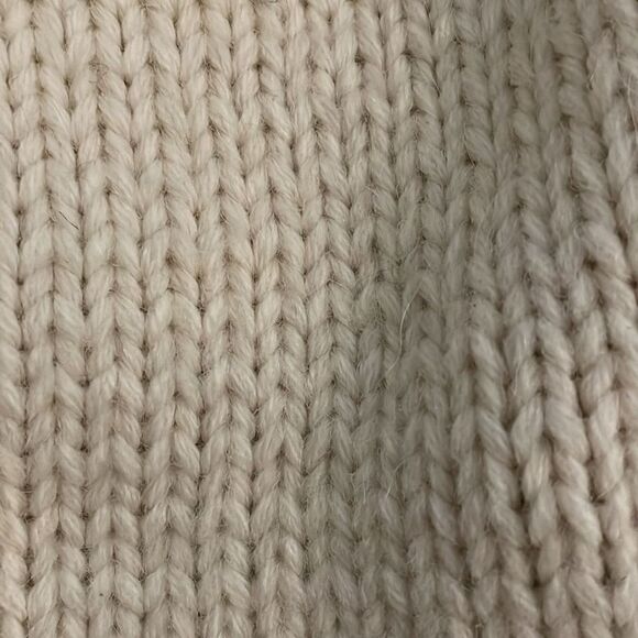 7 For All Mankind Alpaca Wool Blend Cream Knit Shrug Sweater Womens Size Medium - Picture 12 of 13